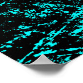 Kleurgrijpturquoise achtergrond. Halftone elemen Poster (Hoek)