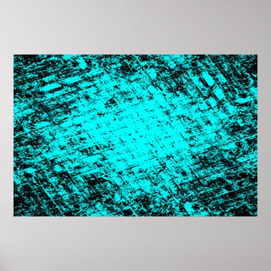 Kleurgrijpturquoise achtergrond. Halftone elemen Poster (Voorkant)