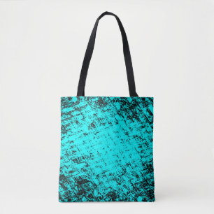 Kleurgrijpturquoise achtergrond. Halftone elemen Tote Bag