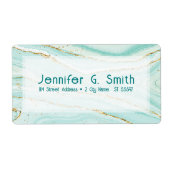 Kleurgroene vloeibare pasteeltextuur etiket (Voorkant)