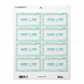 Kleurgroene vloeibare pasteeltextuur etiket (Full Sheet)