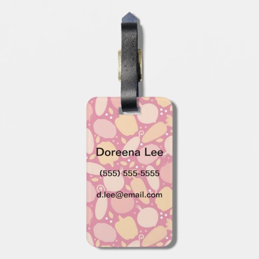 Kleurgroentenpatroon Bagagelabel (Achterkant verticaal)