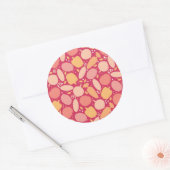 Kleurgroentenpatroon Ronde Sticker (Envelop)
