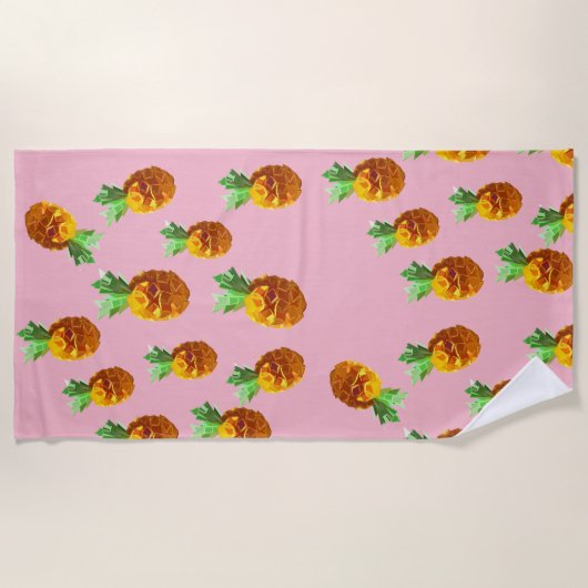 Kleurhanddoek anananas strandlaken (Voorkant)