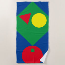 Kleurhanddoek voor helder en vet geometrisch gebru strandlaken