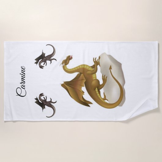 Kleurhanddoeken Dinosaur Strandlaken (Voorkant)