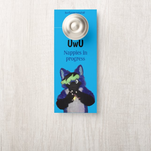 Kleurhanger van sora nappies deurhanger (Op knop)