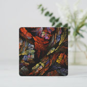 Kleurharmonie Abstracte Kunst Kaart (Staand voorkant)