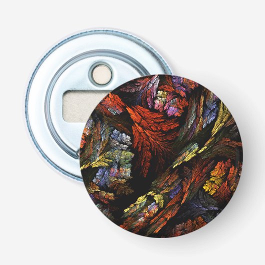 Kleurharmonie Abstracte Kunst Knop Button Flesopener (Voorkant)