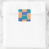 Kleurharmonie Vierkante Sticker (Tas)