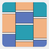 Kleurharmonie Vierkante Sticker (Voorkant)