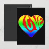 Kleurhart Valentijnsdag Briefkaart (Voorkant / Achterkant)