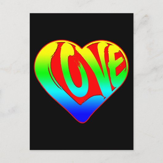 Kleurhart Valentijnsdag Briefkaart (Voorkant)