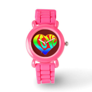 Kleurhart Valentijnsdag Liefde Horloge