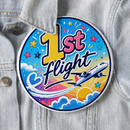 Kleurig 1e vluchtaandenkensvliegtuig ronde button 6,0 cm