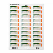 Kleurig Abstract adres Groovy Retro Arch Etiket (Full Sheet)