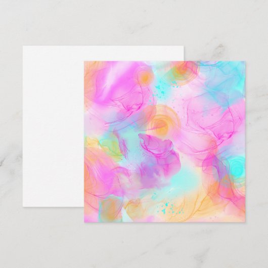 Kleurig abstract alcoholinkt Kunstpatroon vocht (Voorkant / Achterkant)