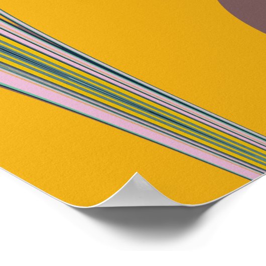 Kleurig Abstract gemarmerd design in Lila en Mint Poster (Hoek)