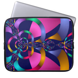 Kleurig abstract geometrisch patroon laptop sleeve