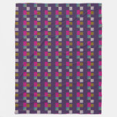 Kleurig Abstract geometrisch patroon Paars blauw Fleece Deken (Voorkant)