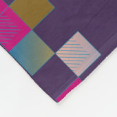 Kleurig Abstract geometrisch patroon Paars blauw Fleece Deken (Hoek)