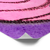 Kleurig Abstract gezicht Cubisme Rode Paarse blauw Poster (Hoek)