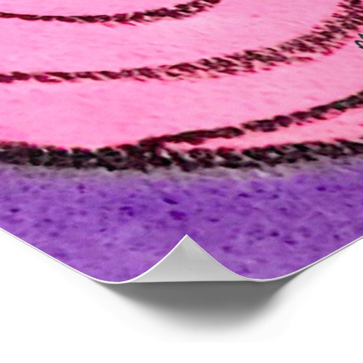 Kleurig Abstract gezicht Cubisme Rode Paarse blauw Poster (Hoek)