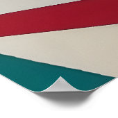 Kleurig Abstract gezicht Cubisme Rode Paarse blauw Poster (Hoek)