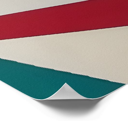 Kleurig Abstract gezicht Cubisme Rode Paarse blauw Poster (Hoek)