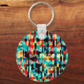 Kleurig abstract, helder elementenontwerp sleutelhanger (Voorkant)