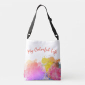 Kleurig Abstract kunstontwerp Crossbody Tas (Achterkant)