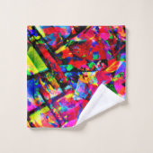 Kleurig abstract ontwerp bad handdoek (Wasdoekje)