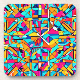 Kleurig abstract ontwerp bier onderzetter