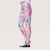 Kleurig abstract ontwerp leggings (Links)