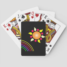 Kleurig abstract ontwerp pokerkaarten