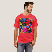 Kleurig abstract ontwerp t-shirt (Voorkant volledig)