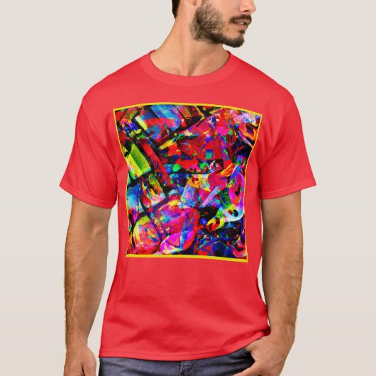 Kleurig abstract ontwerp t-shirt (Voorkant)