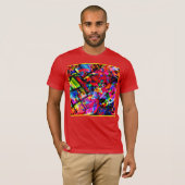 Kleurig abstract ontwerp t-shirt (Voorkant volledig)