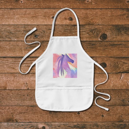 Kleurig abstract paard kinder schort