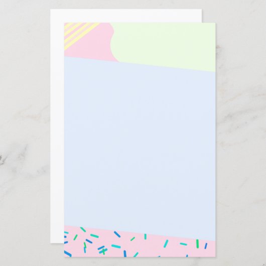 Kleurig abstract papier voor kantoorbenodigdheden (Voorkant / Achterkant)