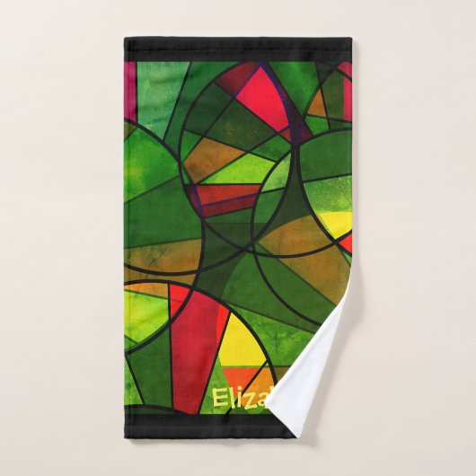 Kleurig abstract patroon bad handdoek (Handdoek)