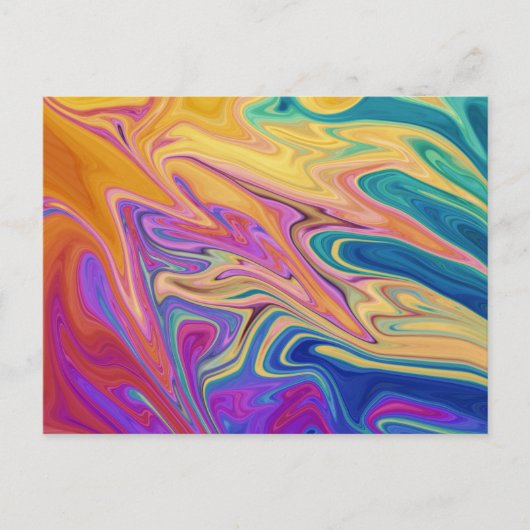 Kleurig abstract patroon briefkaart (Voorkant)