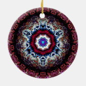 Kleurig abstract patroon (buitenaards oog) keramisch ornament (Achterkant)