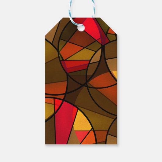 Kleurig abstract patroon cadeaulabel (Voorkant)