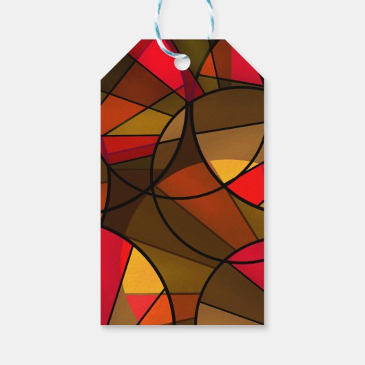 Kleurig abstract patroon cadeaulabel (Achterkant)