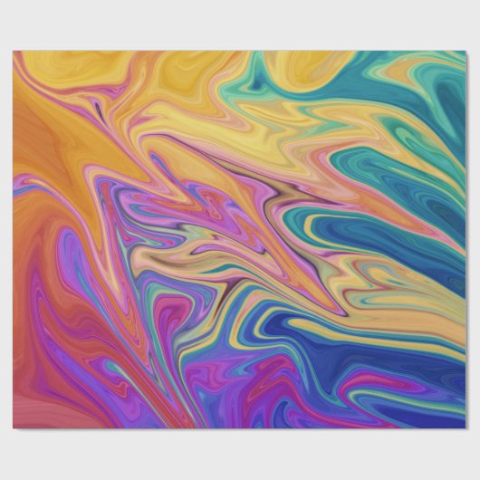 Kleurig abstract patroon cadeaupapier (Vlak)