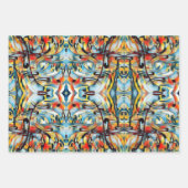 Kleurig abstract patroon inpakpapier vel (Voorkant 3)