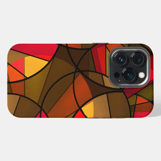 Kleurig abstract patroon iPhone hoesje (Achterkant horizontaal)