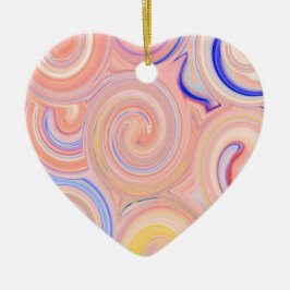 Kleurig abstract patroon keramisch ornament