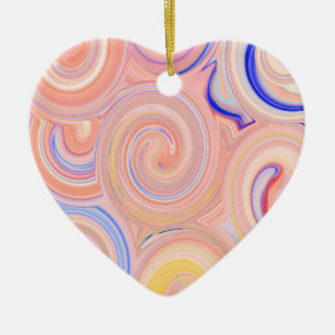 Kleurig abstract patroon keramisch ornament